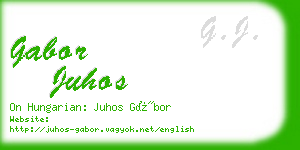 gabor juhos business card
